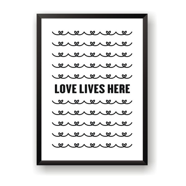 Plakát Nord & Co Love Lives Here, 21 x 29 cm