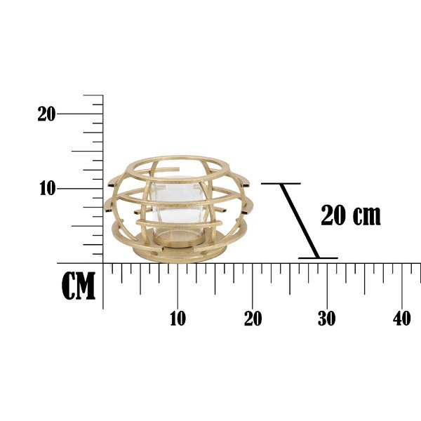 Svícen ve zlaté barvě Mauro Ferretti Agnese, ø 20 cm-image-2
