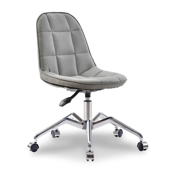 Šedá židle na kolečkách Modern Chair Grey