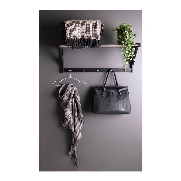 Must papplipuust seinakinnitus riiuliga Padova - House Nordic-image-3