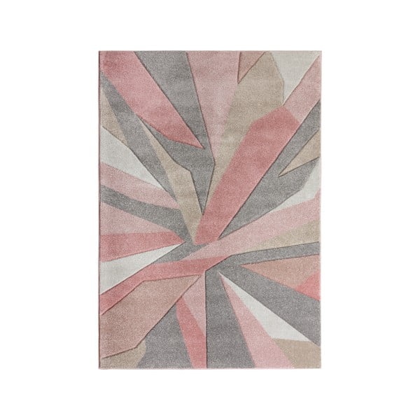 Růžový koberec Flair Rugs Shatter, 160 x 230 cm