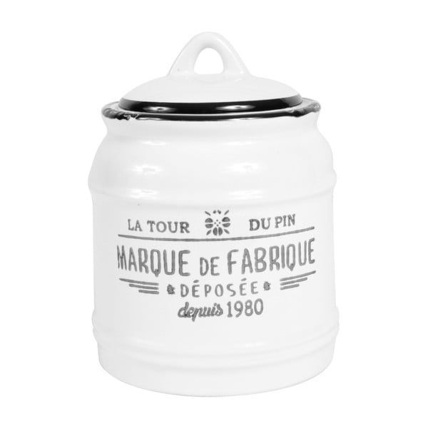 Bílá dóza na koření Comptoir de Famille Fabrique, 900 ml