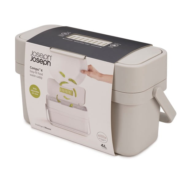 Valge kompostitav jäätmekonteiner 4 L Compo - Joseph Joseph-image-4