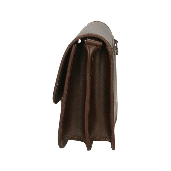 Tmavě hnědé kožené psaníčko Chicca Borse-image-2