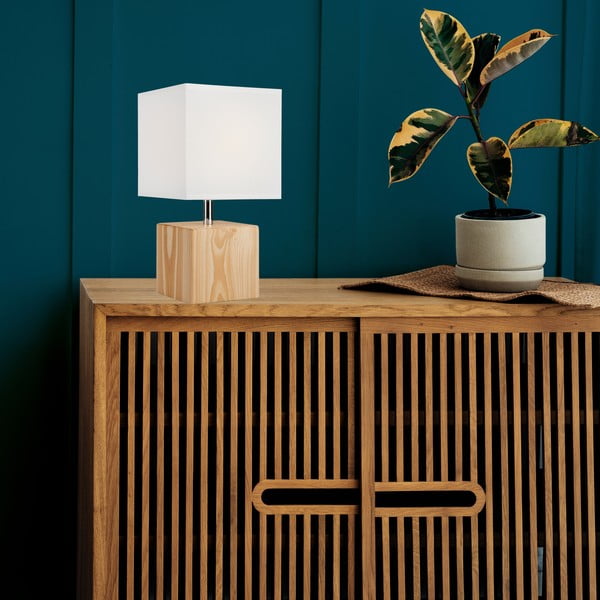 Helepruun laualamp tekstiilist varjuga, kõrgus 29,5 cm Natura - LAMKUR-image-3