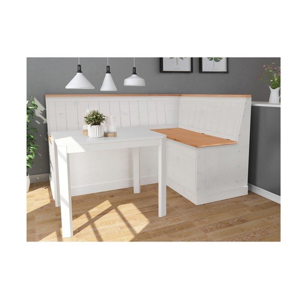 Valge muutuv nurgapink männipuidust koos hoiuruumiga Silas - Støraa-image-3