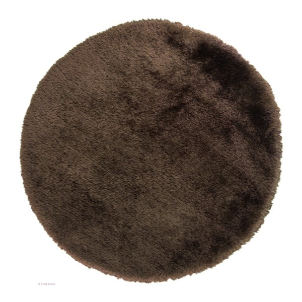 Kruhový tmavě hnědý koberec Flair Rugs Pearl, 150 cm