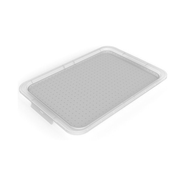 Valge plastikust hoiukarbi kaas 57x39x3 cm Albris - Rotho
