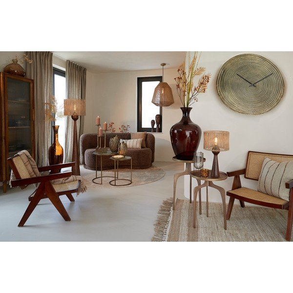 Pruunist mangopuidust vitriinkapp 58x180 cm Mocu - Light & Living-image-1