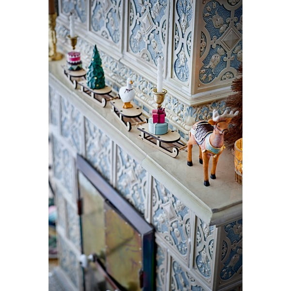 Polüresiinist küünlajalg jõulumotiiviga Dasher - Bloomingville-image-1