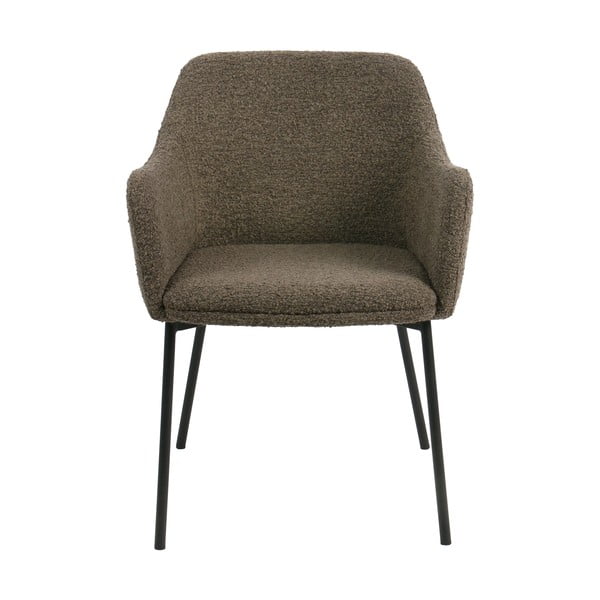 Pruun polsterdatud söögitool käetugedega Melilla – House Nordic-image-3