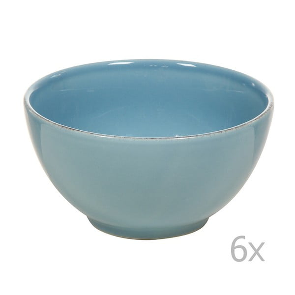 Sada 6 modrých keramických misek Santiago Pons, ⌀ 14 cm