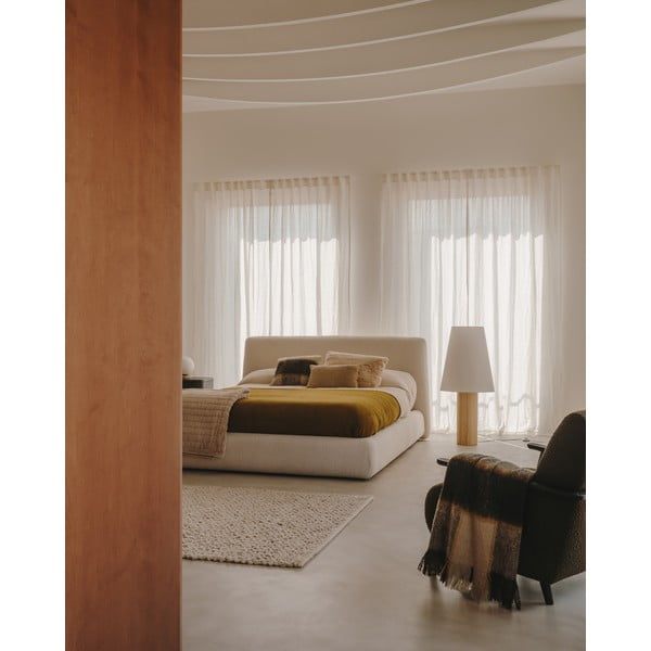 Valge tekstiilist varjuga põrandalamp (kõrgus 110 cm) Marga - Kave Home-image-2