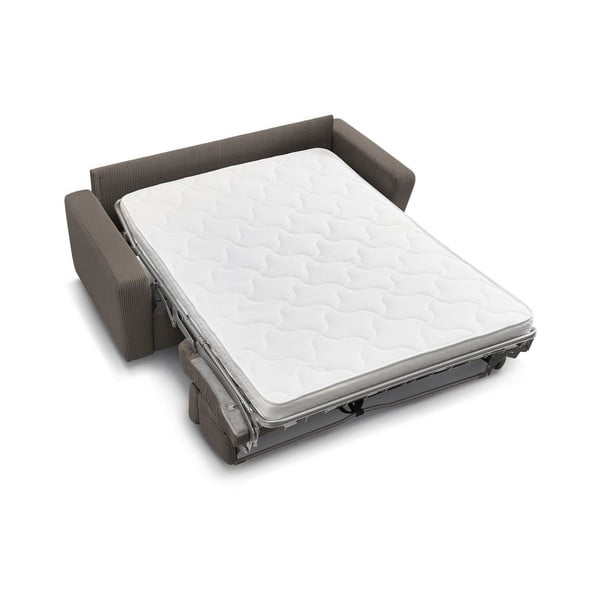 Hallikaspruun velvetist diivanvoodi 195 cm Monaco - Bobochic Paris-image-4