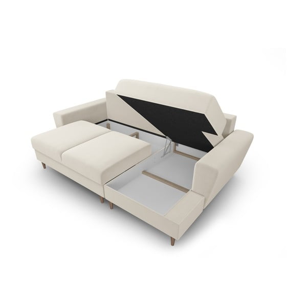 Beež sametist panipaigaga nurgadiivanvoodi (parem nurk) Kyoto - Cosmopolitan Design-image-3