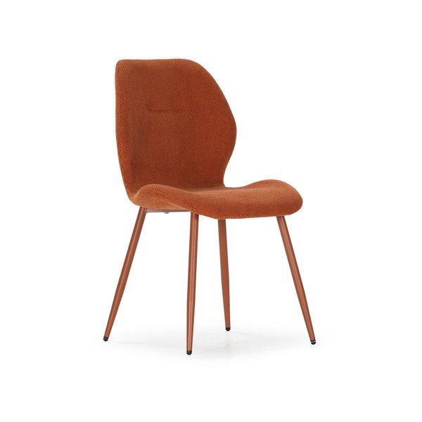 Polsterdatud söögitoolid 4-osalise terrakota värvi komplektis Ansu - Marckeric