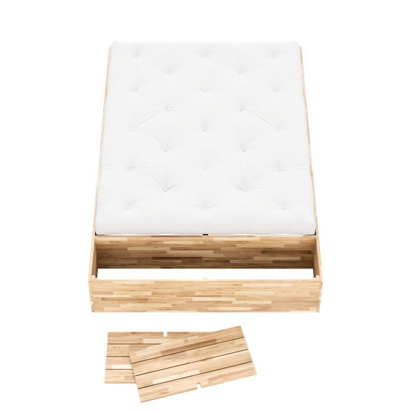 Männipuidust kaheinimesevoodi koos voodipõhja ja panipaigaga 160x200 cm Basement Bed - Karup Design-image-4