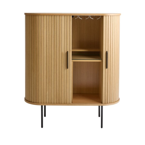 Tammespoonist lükandustega veinikapp 100x118x40 cm Nola - Unique Furniture-image-3