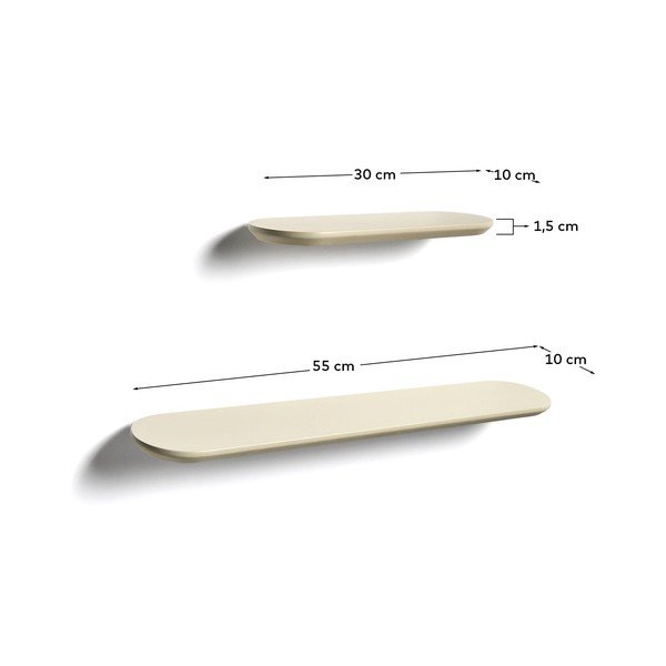 Beežid riiulid 2tk komplektis 55 cm Arely - Kave Home-image-4