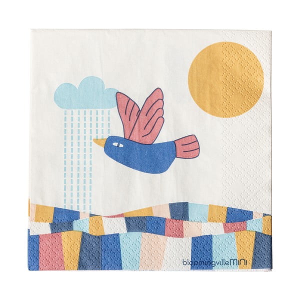 Pabersalvrätikud 20tk komplektis 33x33 cm Colorine - Bloomingville Mini-image-2