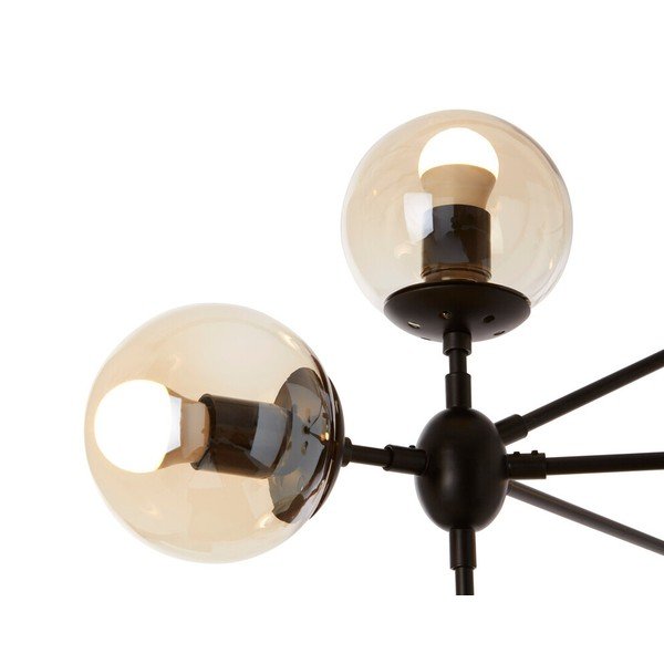 Must metallist ripplamp klaasist varjuga Abira - Premier Housewares-image-3
