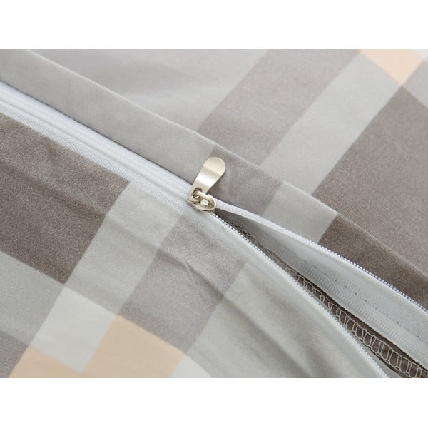 Pruun-kreem 3-osaline voodipesu üheinimesevoodile mikrosatiinist 140x200 cm Henry - My House-image-4