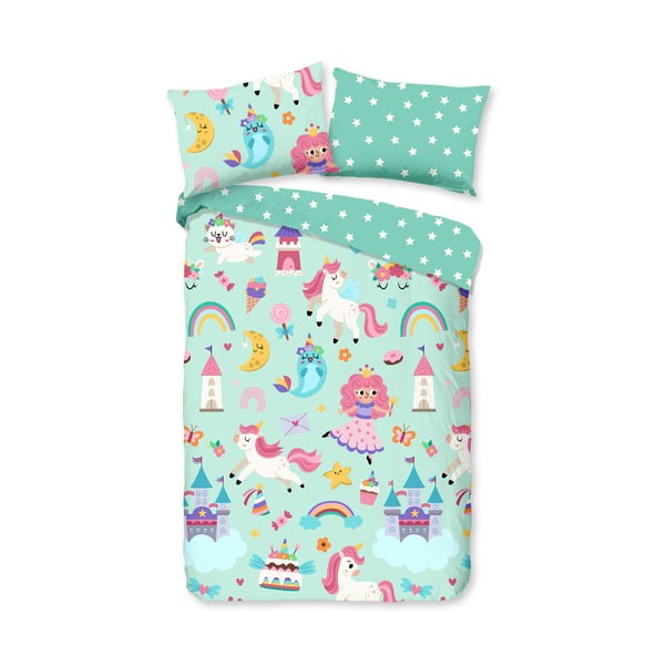 Mündivärvi puuvillane laste voodipesu 100x135 cm Fantastic - Good Morning