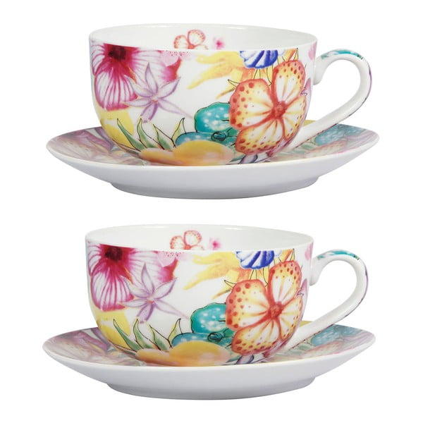 Sada 2 porcelánových hrnků Blooming Teacup