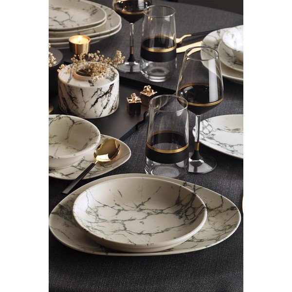 24-osaline portselanist nõude komplekt Light Marble - Kütahya Porselen-image-1