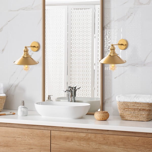 Kuldne seinavalgusti ø 24 cm Conical - Opviq lights-image-4