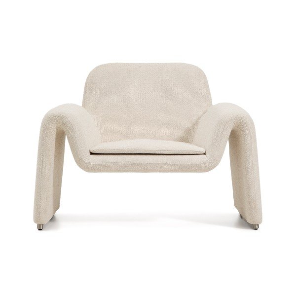 Beež šenillist tugitool Melvia - Kave Home-image-2