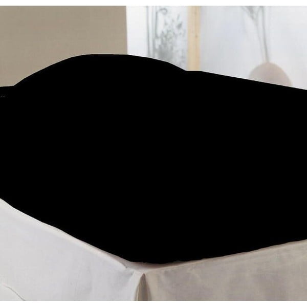 Prostěradlo Descanso Jersey Black, 200x220 cm