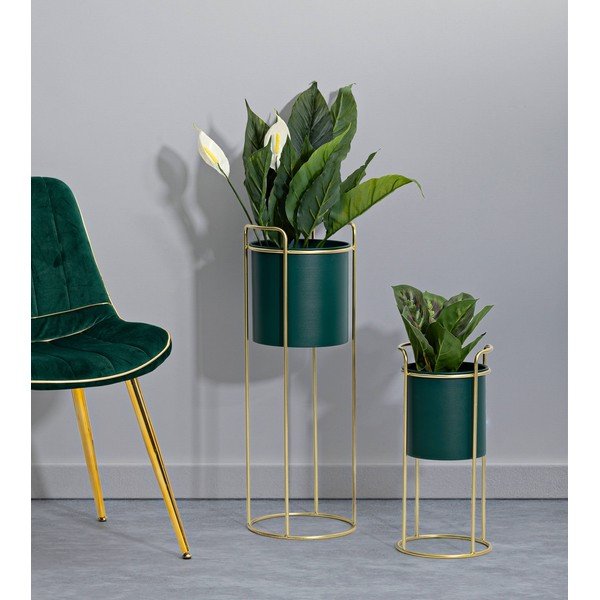 Metall lillepoti katted komplektis  2 tk ø 24 cm Grent Slim – Mauro Ferretti-image-1