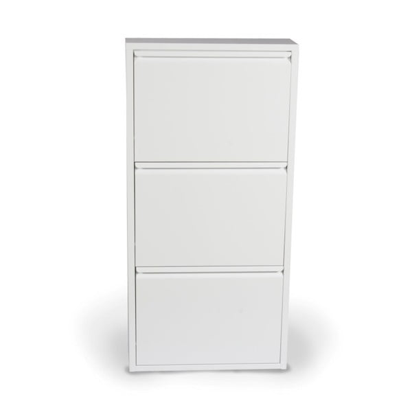 Bílý botník se 3 vyklápěcími policemi Evergreen House Alias-image-4