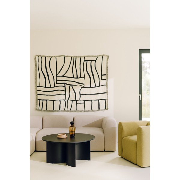 Must ümmargune kohvilaud saarepuidust pealispinnaga, ø 95 cm Gavo - noo.ma-image-2