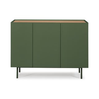 Roheline madal tammedekooriga kummut 110x85 cm Arista – Teulat
