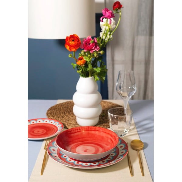 Helesinised sügavad portselanist taldrikud, 6tk komplektis ø 21 cm Tangeri blue - Villa Altachiara-image-3