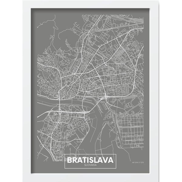 Plakat raamides 40x55 cm Bratislava - Wallity