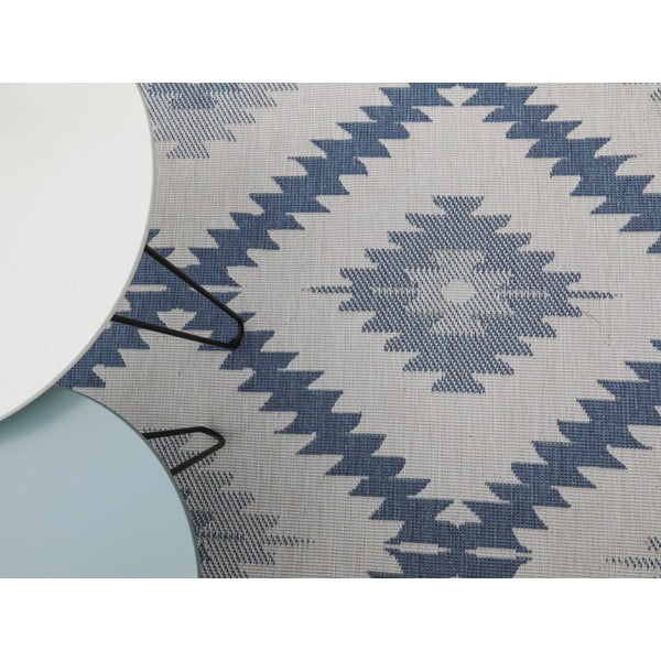 Sinine ja kreemikas õuevaip , 170 x 120 cm Malibu - NORTHRUGS-image-4