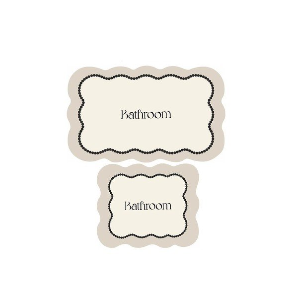 Kreemikad vannitoamatid komplektis 2 tükki 60x100 cm Bounde - Foutastic