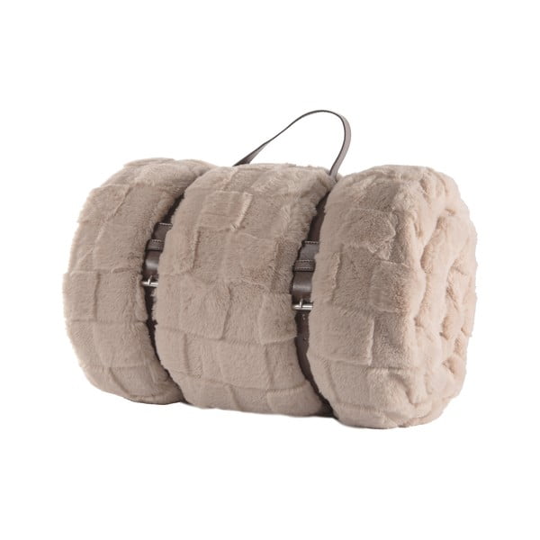 Beež mikrofliisist tekk 150x200 cm Rava - Tiseco Home Studio-image-4