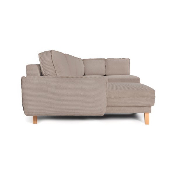 Taupe värvi velvetist diivanvoodi/panipaigaga nurgadiivan (parempoolne/U-kujuline) Tori - Bonami Selection-image-4
