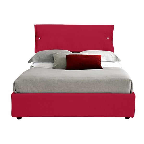 Červená jednolůžková postel s úložným prostorem 13Casa Feeling, 120 x 190 cm