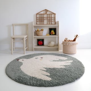 Heleroheline laste vaip ø120 cm Bohemian Bird Aqua - Nattiot