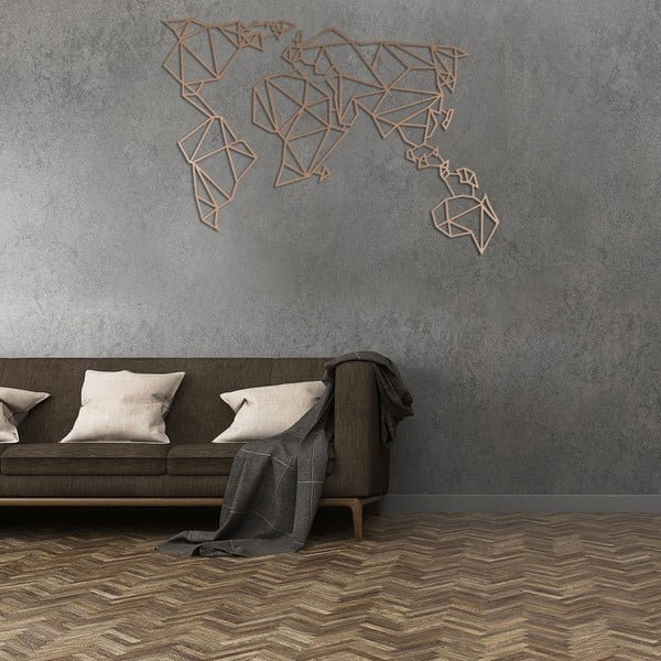 Kovová nástěnná dekorace v měděné barvě Homemania Decor World-image-4