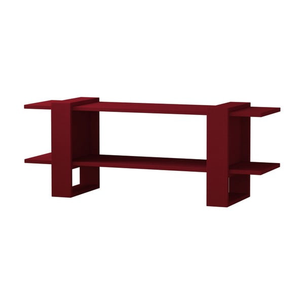 Tmavě červený TV stolek Homitis Certo