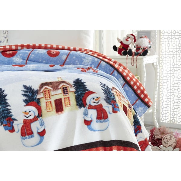 Jõulumotiividega puuvillaseguga tekk 150x200 cm - Mila Home-image-1