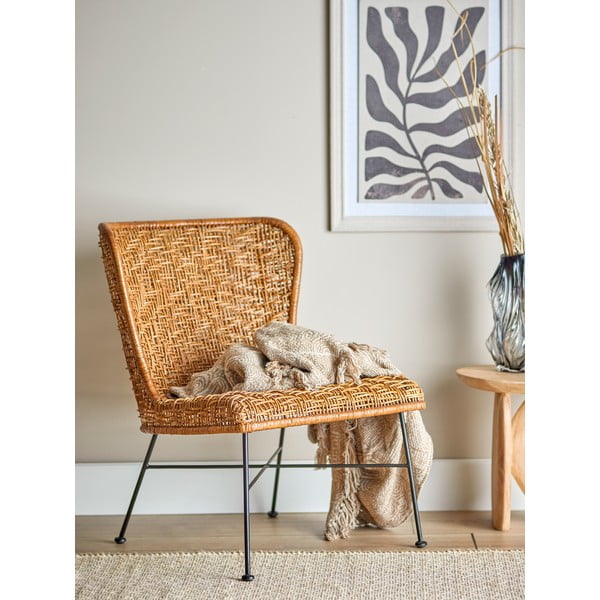 Naturaalset värvi kootud tugitool Somme - Bloomingville-image-1