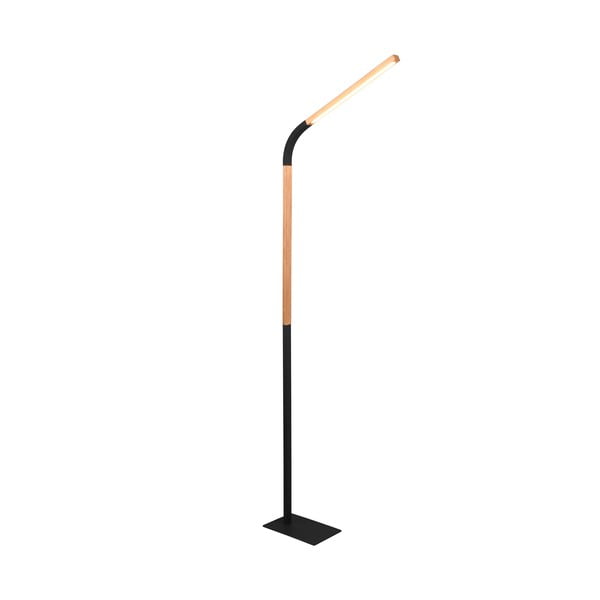 Must-puiduvärvi LED-põrandavalgusti puidust varjuga  (kõrgus 169,5 cm). Norris - Trio-image-4