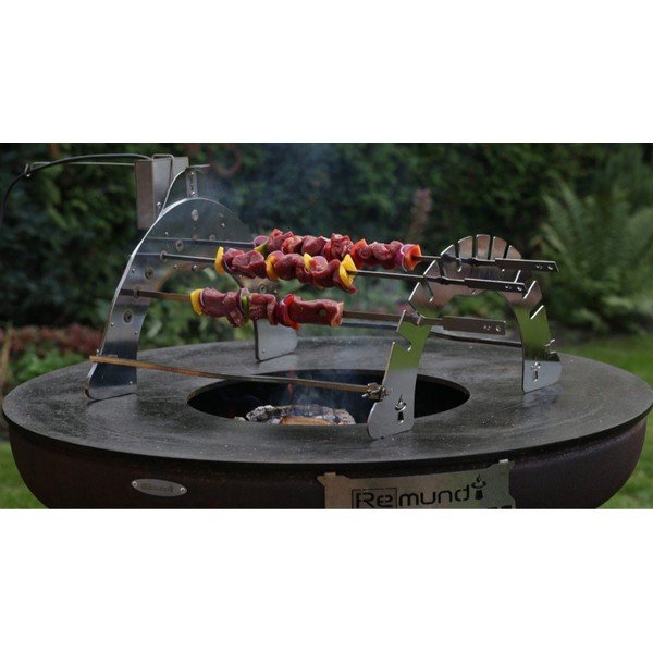 Kroomitud terasest grillrest Rotisserie Set - Remundi-image-4